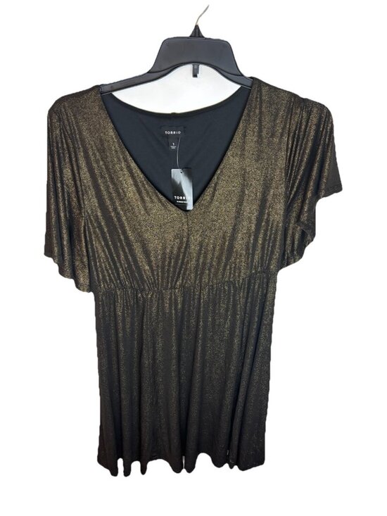 torrid Dresses & Skirts - Torrid Size 1X dress metallic short sleeve festive cocktail party Plus Curvy NWT